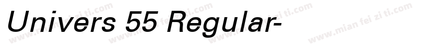 Univers 55 Regular字体转换